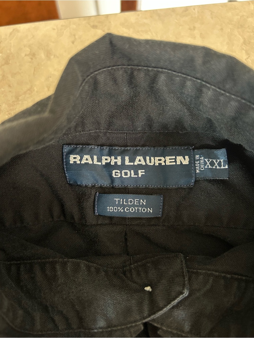 Vintage Ralph Lauren Golf Tilden Shirt Mens XXL Black Button Down Plaid RL Crest - Picture 2 of 6